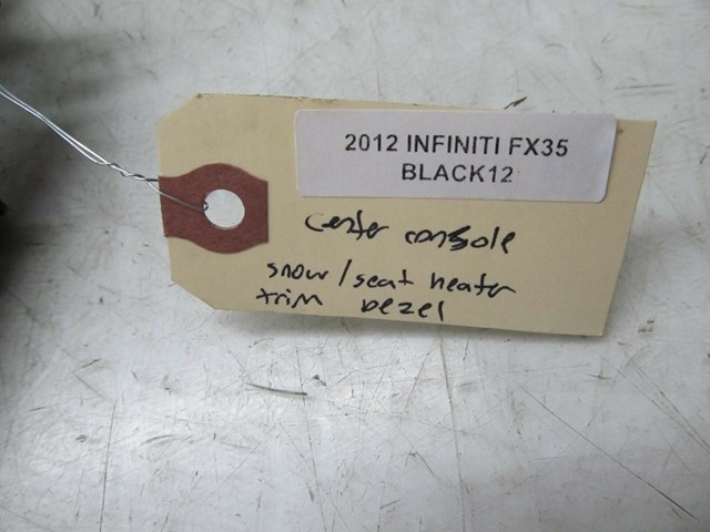 2009-2016 INFINITI FX35 QX70 OEM CENTER CONSOLE HEATED SEATS SNOW TRIM BEZEL