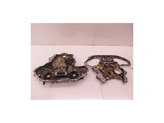 2003-2005 NISSAN 350Z COUPE OEM FRONT & REAR ENGINE CHAIN COVER PLATE SET