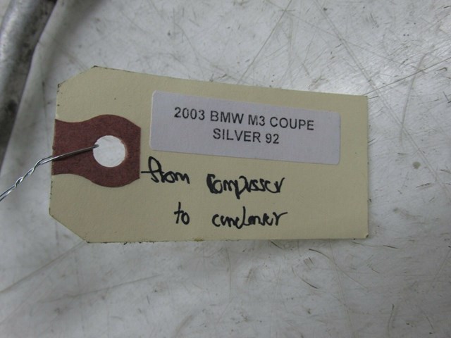 2002-2006 BMW M3 E46 COUPE OEM AC HIGH PRESSURE CONDENSER HOSE LINE 