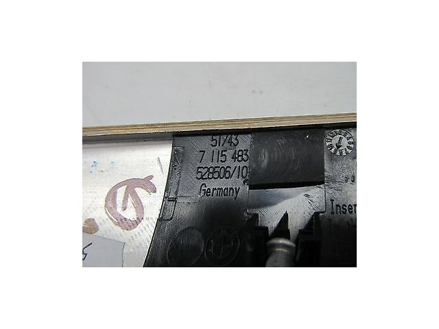 2004-2005 BMW 645CI E63 OEM LEFT SIDE REAR QUARTER PANEL WOOD GRAIN TRIM STRIP