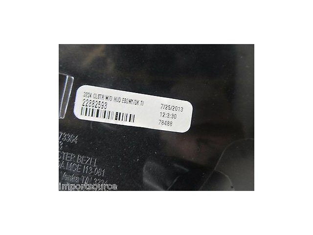 2013-2015 GMC ACADIA OEM INSTRUMENT CLUSTER CHROME TRIM SURROUND W/O HUD