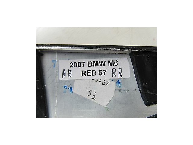 2006-2010 BMW M6 E63 OEM RIGHT REAR DECORATIVE STRIP WOOD M-SPORT TRIM PANEL