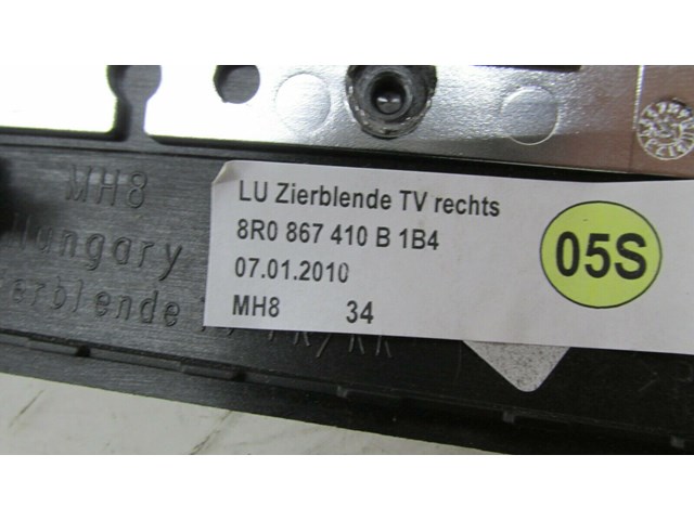 2009-2012 AUDI Q5 8R OEM RIGHT FRONT PASSENGER DOOR PANEL WOOD TRIM    