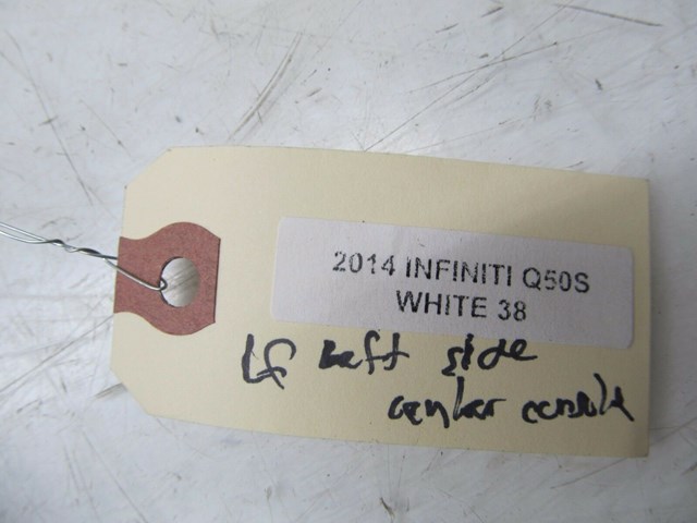 2014-2016 INFINITI Q50 OEM LEFT SIDE CENTER CONSOLE TRIM COVER 68135 4GF0A