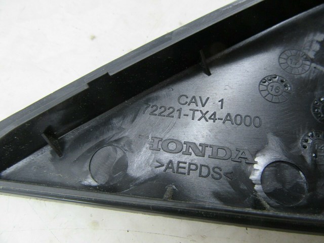 2016-2018 ACURA RDX OEM RIGHT FRONT PASS DOOR BLACK TRIANGLE TRIM CORNER COVER 