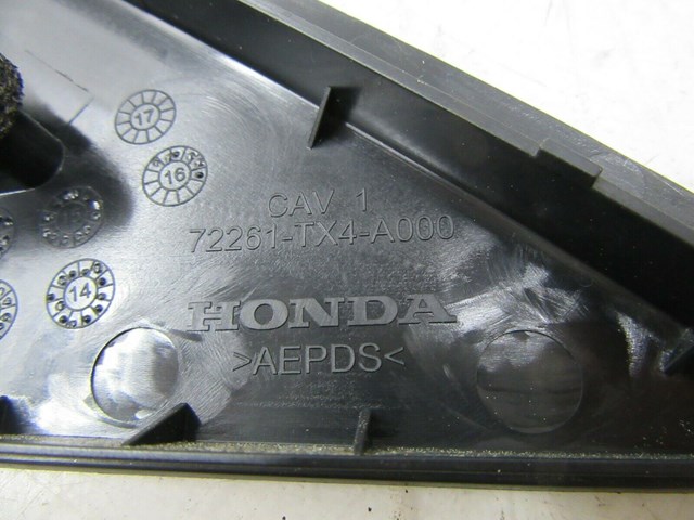 2016-2018 ACURA RDX OEM LEFT FRONT DRIVER DOOR BLACK TRIANGLE TRIM CORNER COVER 