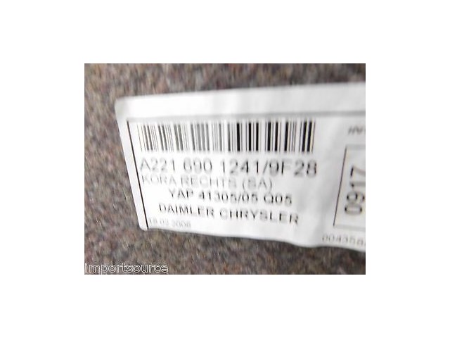 2007-2009 MERCEDES S550 W221 OEM RIGHT REAR TRUNK QUARTER PANEL TRIM LINER