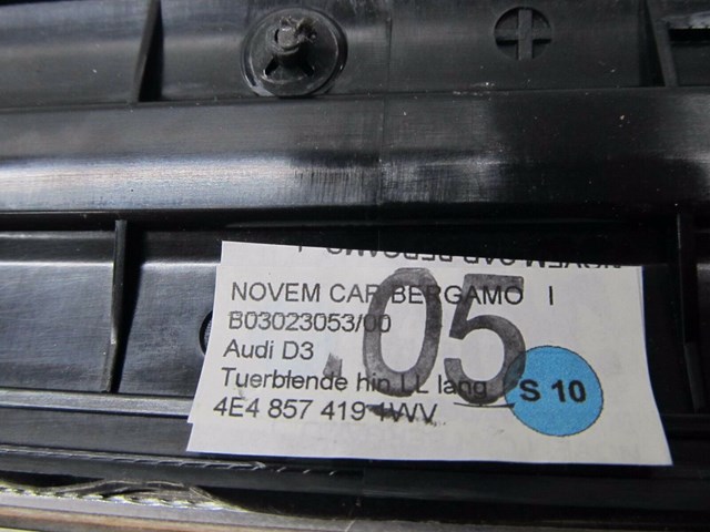 2004-2008 AUDI A8L W12 OEM LEFT REAR DRIVER SIDE DOOR PANEL WOODGRAIN TRIM COVER