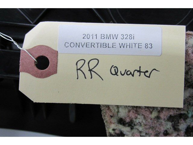  2009-2013 BMW 328i E93 LCI OEM RIGHT REAR PASSENGER INTERIOR QUARTER PANEL TRIM