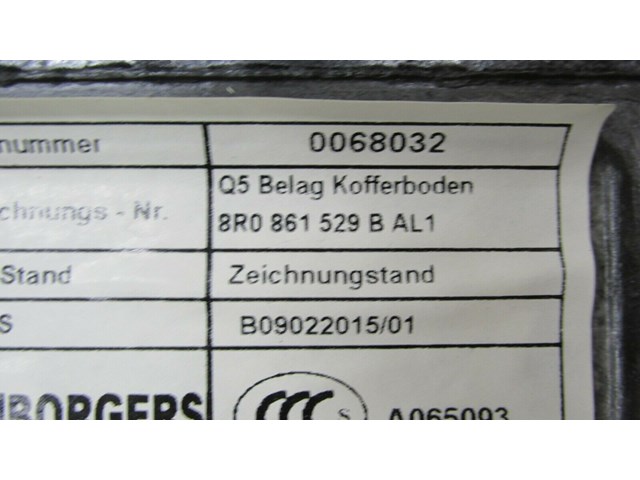 2009-2012 AUDI Q5 8R OEM REAR TRUNK FRONT FINISH PANEL COVER 