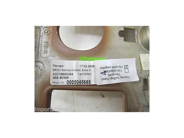 2007-2009 MERCEDES S550 W221 OEM CENTER CONSOLE WOOD GRAIN TRIM SURROUND DESIGNO