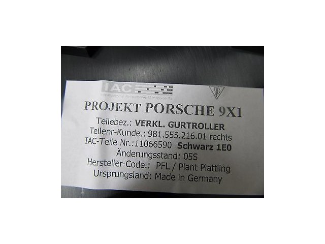 2013-2015 PORSCHE BOXSTER 981 OEM RIGHT QUARTER TRIM PANEL COVER 98155521601