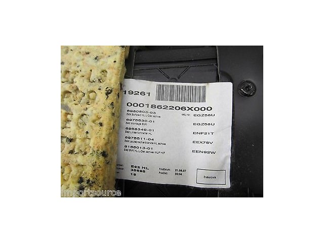 2007-2010 BMW 328I E92 COUPE OEM INTERIOR LEFT REAR QUARTER PANEL TRIM 