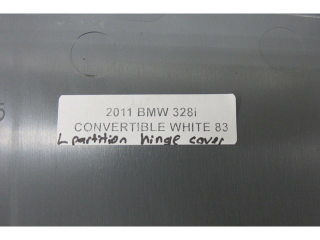  2009-2013 BMW 328i E93 LCI OEM LEFT REAR PARTITION HINGE COVER PANEL   