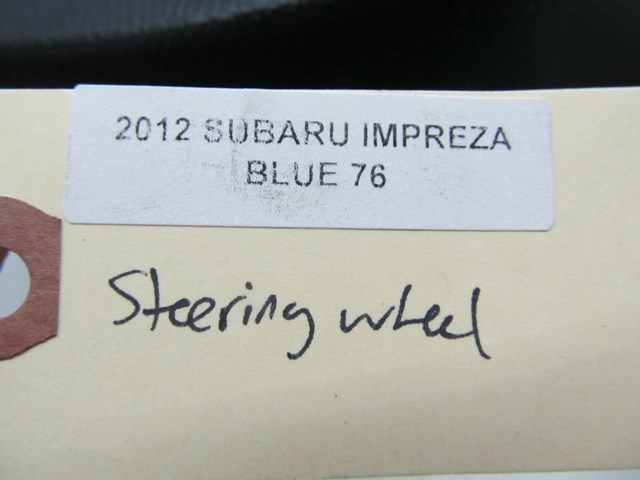2010-2014 SUBARU IMPREZA OEM STEERING WHEEL BLACK 