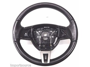 2009-2011 JAGUAR XF OEM DRIVER STEERING WHEEL LEATHER BLACK 8X23ABLEG