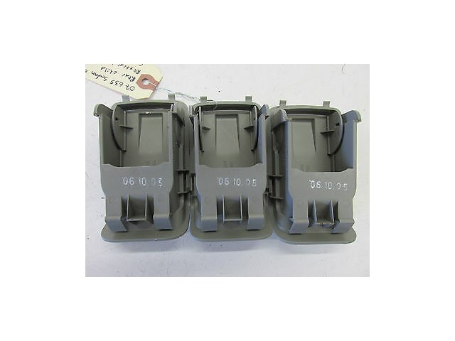 2007-2008 INFINITI G35 SEDAN OEM CHILD RESTRAINT HOOK COVERS SET OF THREE GRAY 