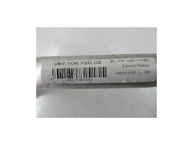 2005-2008 PORSCHE 911 TURBO 997 OEM LEFT FRONT WATER LINE CROSS TUBE RETURN HI