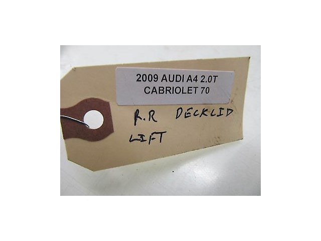 2009 AUDI A4 CABRIOLET 2.0T OEM RIGHT REAR DECK LID HYDRAULIC CYLINDER W/ COVER