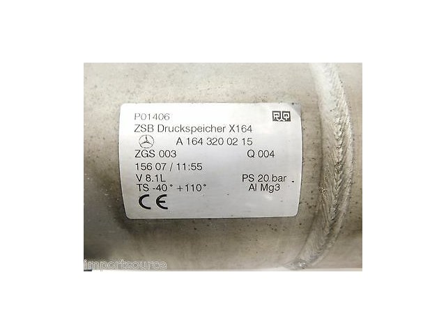 2007-2012 MERCEDES GL450 X164 OEM AIR SUSPENSION PRESSURE ACCUMULATOR TANK