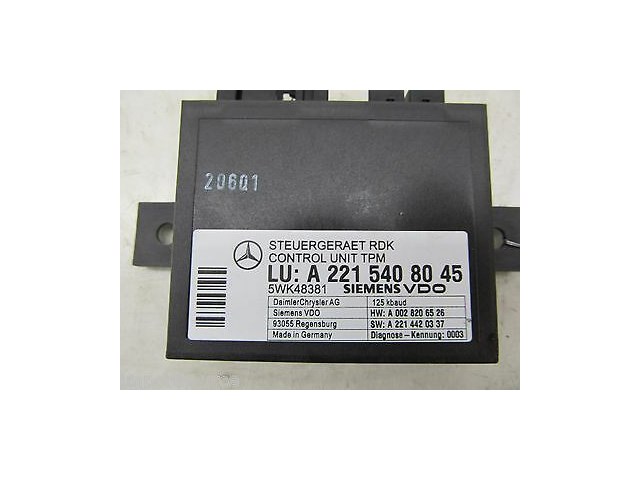 2007-2009 MERCEDES S550 W221 OEM RIGHT FRONT TPM CONTROL UNIT 2215408045