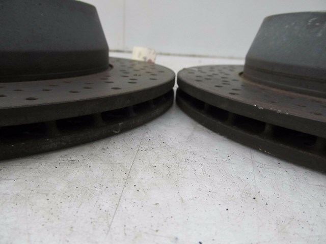 2013-2015 PORSCHE BOXSTER 981 OEM REAR BRAKE DRILLED ROTORS SET PAIR 8,065 MILES