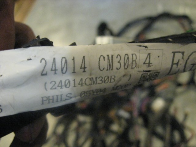 06 Infiniti G35 Sedan Body Wiring Harness 24014 CM30B R16881