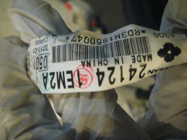 11 Nissan 370Z Passenger Door Wire Harness 241241EM2A R13067
