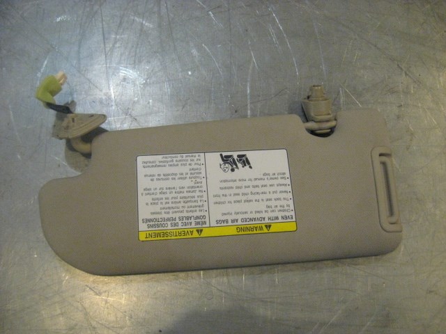 08 Infiniti G37 RH Passenger Sun Visor  R17456
