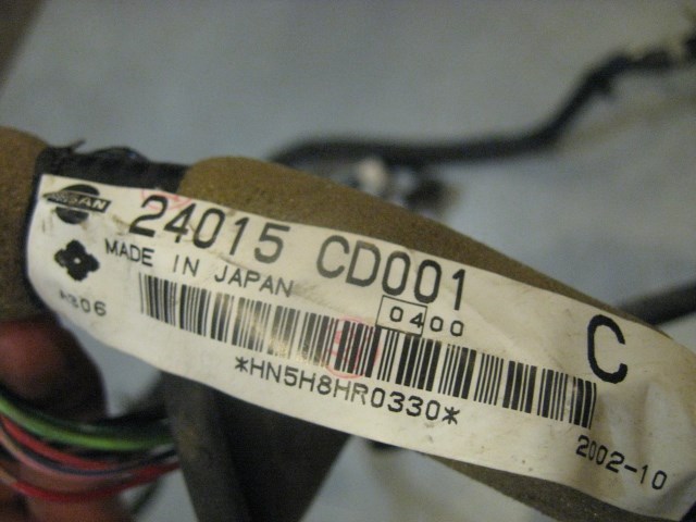 03 Nissan 350Z Rear Body Wiring Harness 24015 CD001 R17900