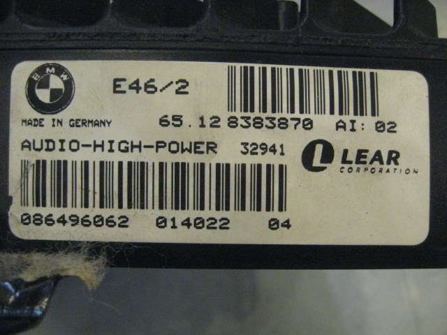 04 BMW M3 Radio Amplifier Assembly 65128383870 R18055