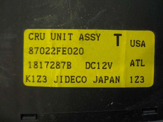 02 Subaru IMPREZA WRX Cruise Computer 87022FE020 R4670