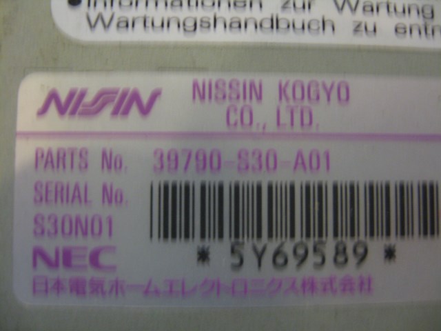 00 Honda PRELUDE ABS Control Unit 39790-S30-A01 R5368