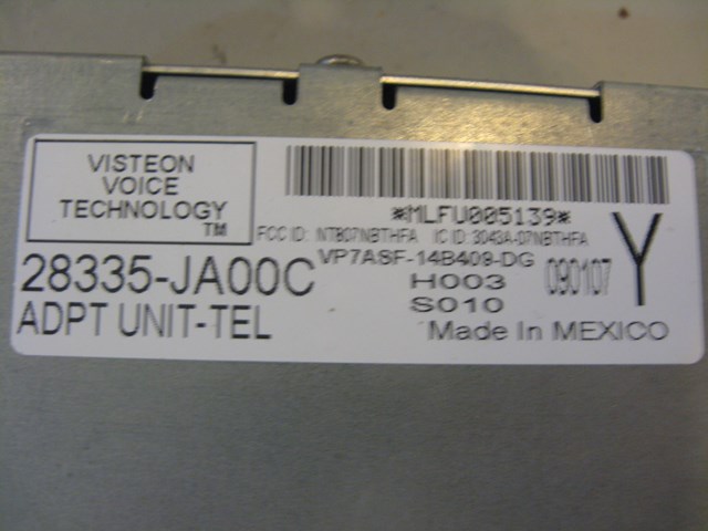 08 Nissan 350Z Telephone Unit Module 28335 JA00C R5727