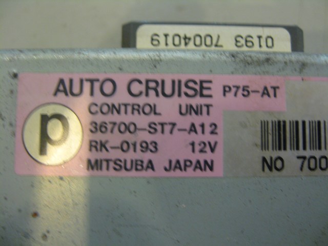 98 Acura INTEGRA Cruise Control Module AT 36700 ST7 A12 R5784