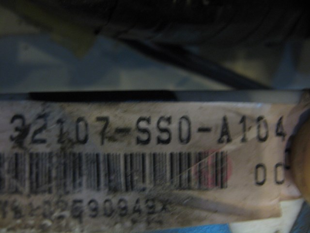 92 Honda PRELUDE Dashboard Wire Harness 32107-SS0-A104 R5944