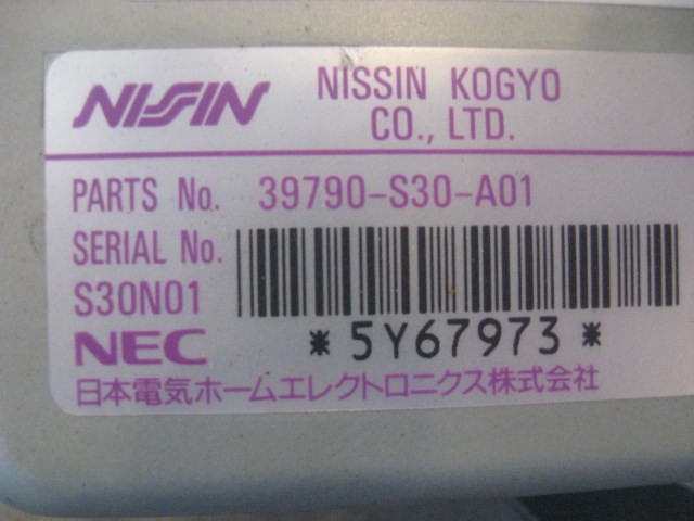00 Honda PRELUDE ABS Module 39790 S30 A01 R13388