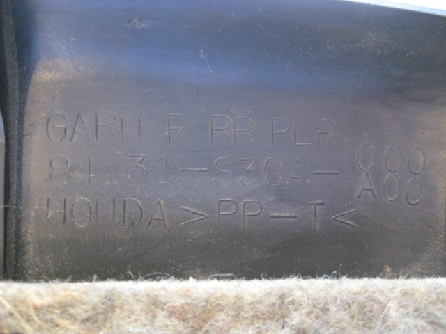 00 Honda PRELUDE Rear RH C Pillar Trim 84131 S30 A000 R13427