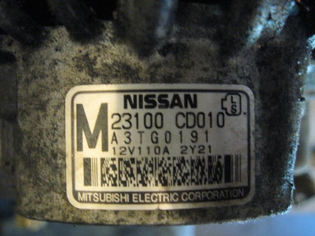 03 Infiniti G35 Coupe Alternator 23100 CD010 R13722