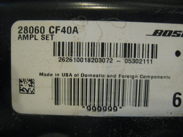 06 Nissan 350Z Bose Amplifier 28060 CF40A R13869