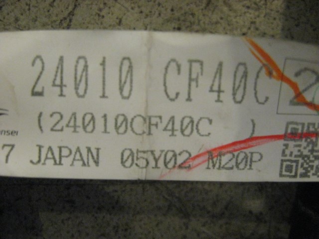 06 Nissan 350Z Main Dash Wiring Harness 24010 CF40C R13997 Broken Plug