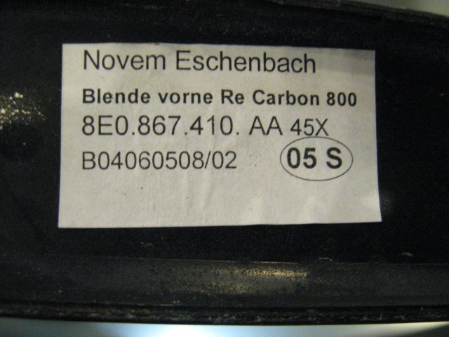 06 Audi S4 AUDI Carbon Fiber Interior Trim Set  R14037