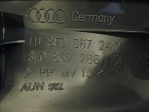 06 Audi S4 AUDI RH Lower B Pillar Trim Panel 8E0 867 286 R14051