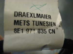 06 Audi S4 AUDI RH Passenger Door Harness 8E1 971 035 CN R14055