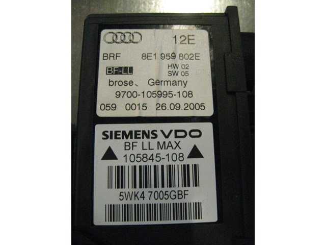 06 Audi S4 AUDI Front RH Power Window Motor 8E1 959 802 E R14056