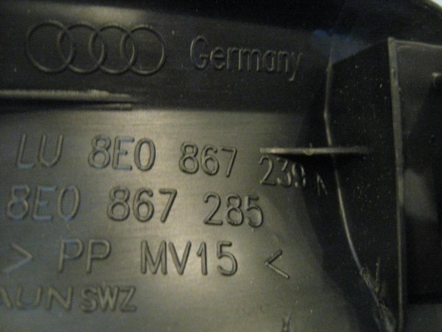 06 Audi S4 AUDI LH Driver Lower B Pillar Trim Panel 8E0 867 285 R14107