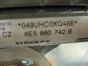 06 Audi S4 AUDI RH Passenger Side Curtain Airbag 8E5 880 742 B R14179