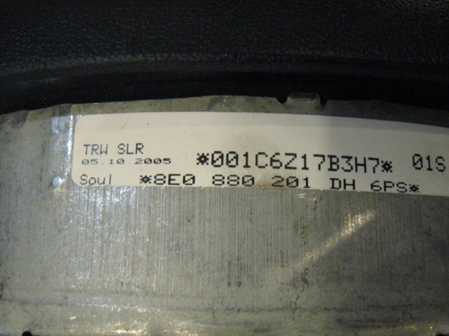 06 Audi S4 AUDI Driver Passenger Airbag Module Set