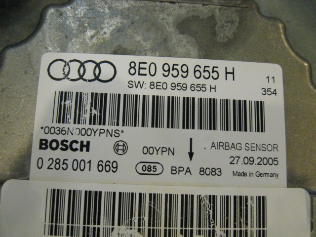 06 Audi S4 AUDI Driver Passenger Airbag Module Set