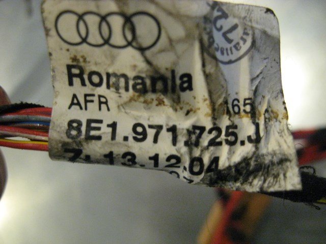 06 Audi S4 AUDI Radiator Cooling Fan Wire Harness 8E1 971 725 R14286